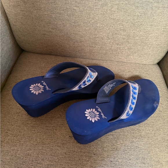 Yellow Box Navy Embellished Sandals - Picture 2 of 8